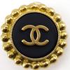CHANEL COCO Mark Earring vintage black Plated Gold 28.5g Women Used