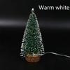1pc LED Light Mini Artificial Christmas Trees Decorations  Festival Tabletop Miniature Snow Frost Xmas Tree Decor 4Sizes