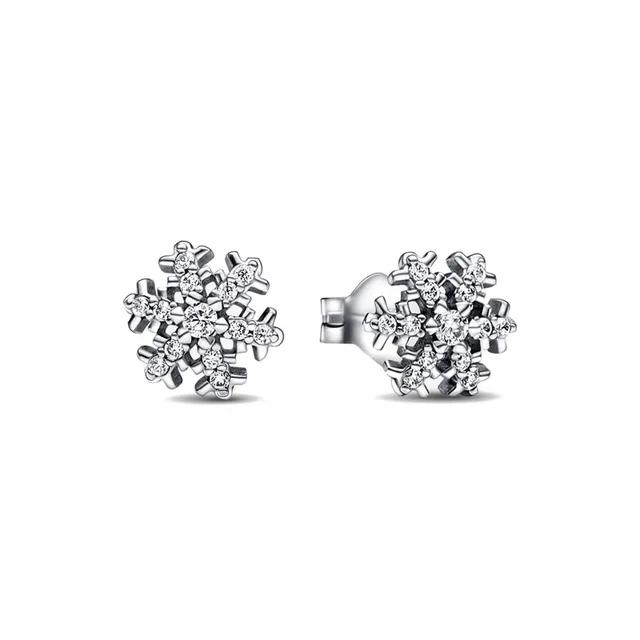 925 Silver Earrings Double Hoop Butterfly Earring Fit Charms Diy Fine Jewelry Gift For Women Making Accessories
