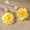 Cute Pearl Earrings Bohemia Earrings Simulated Flower Earring Pearl Dangle Earring  Vacation
