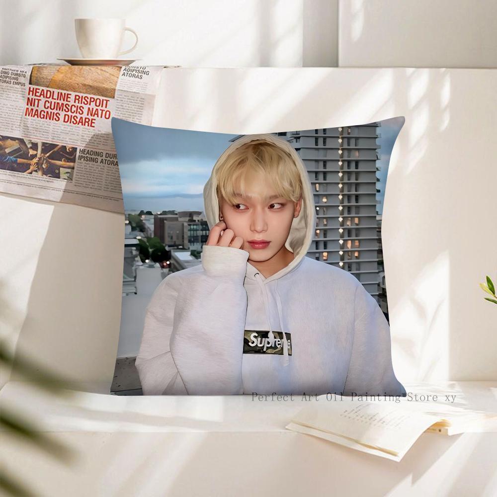 1 шт. Корейская группа SUNOO Наволочка Квадратная Подушка Чехол для Подушки Спальня Диван Гостиная Декор Повседневный K-pop E-ENHYPEN Наволочка