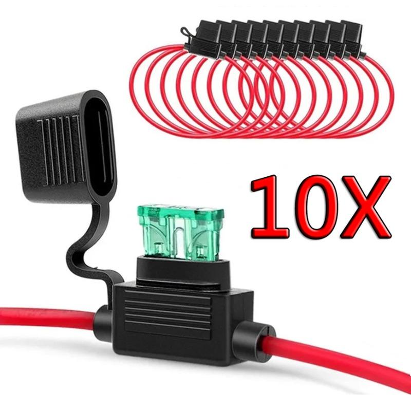 5/10pcs Automobile Plug-in Fuse Holder In-Line Mini Blade Fuse Holder Rated Voltage Is 12V 20A Replacement of Wearing Parts