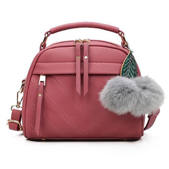 Кожаные сумки с верхней ручкой Женские сумки через плечо Hair Ball