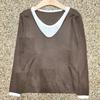 Shop   Women S Layered midSeaSon Long Sleeve Knit Tee Black 21dS Wkn260095