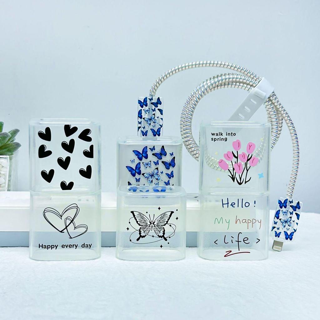 Прозрачный защитный чехол для зарядных устройств Apple 20 Вт/18 Вт и 15-дюймового кабеля передачи данных