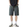 Men Shorts Elastic Waist Mid-rise Summer Casual Sport Shorts with Pockets Straight Wide Leg Denim Shorts