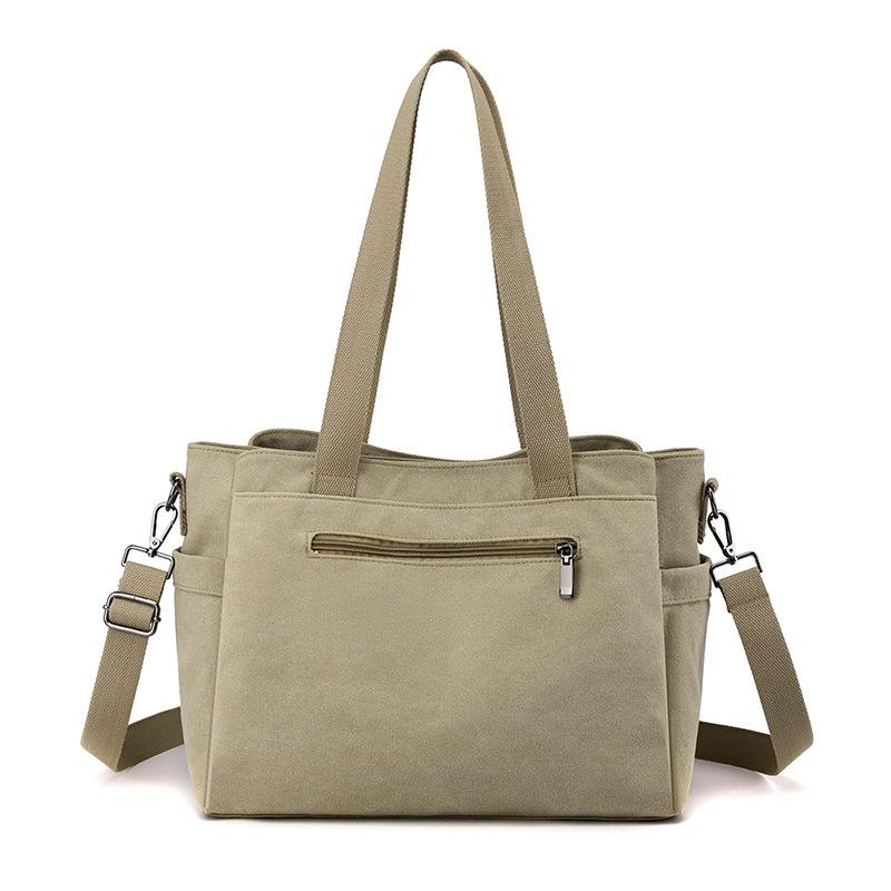 Простая ручная сумка через плечо, парусиновая сумка, женская сумка, модная сумка большой емкости, повседневная большая сумка