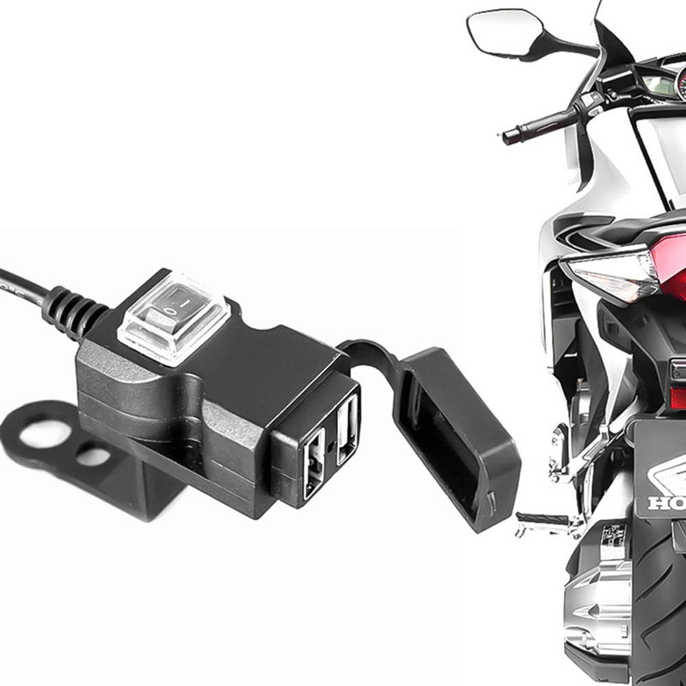 Dual USB Port Vehicle Parts Motorcycle Accessories Motorcycle Handlebar Charger Motorcycle Charger