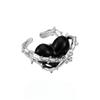 Niche Design Sense Of Love Thorns Peach Heart Dark Wind Ring Niche Design Cold Trend Ring
