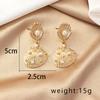 Beach Wind Shell Earrings Female Retro Street Fashion Pearl Earrings