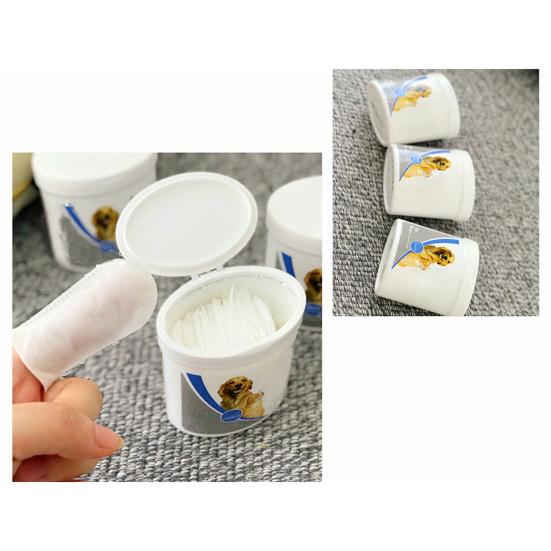 50Pcs/Box Puppy Cat Dog Dental Oral Teeth Cleaning Care Wet Wipe Pet Supplies