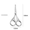 Round-Head Eyebrow & Nose Hair Trimming Scissors for Makeup, Beard, and Embroidery, Pointed Tip for Precision Beauty.