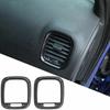 2X Накладки на рамки воздуховодов приборной панели для Dodge Charger 2011+ Карбон