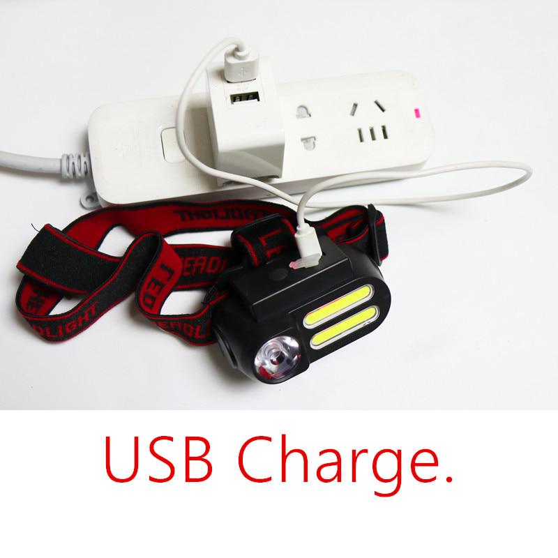 USB зарядка COB фары XPE+2COB18650 головной фонарь светодиодный уличный кемпинг рыболовный фонарь