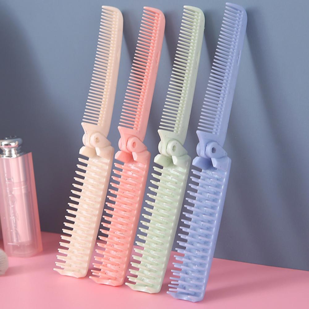 Anti-Static Portable Travel Comb Styling Massage Hair Comb Foldable Hair Comb Women and Children