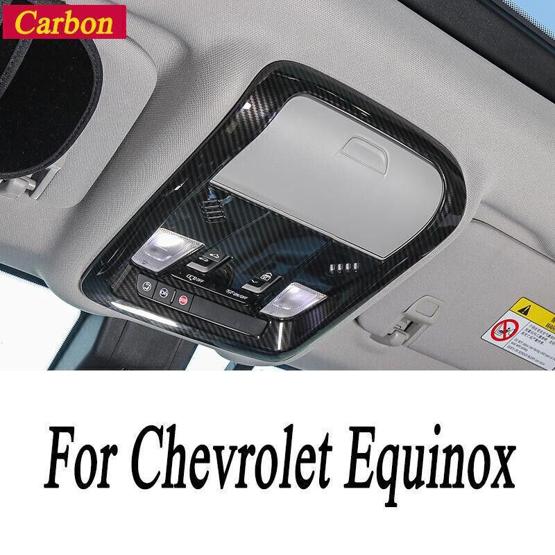 Carbon Fiber ABS Front Reading Lamp Light Cover Trim For Chevrolet Equinox 18-24
