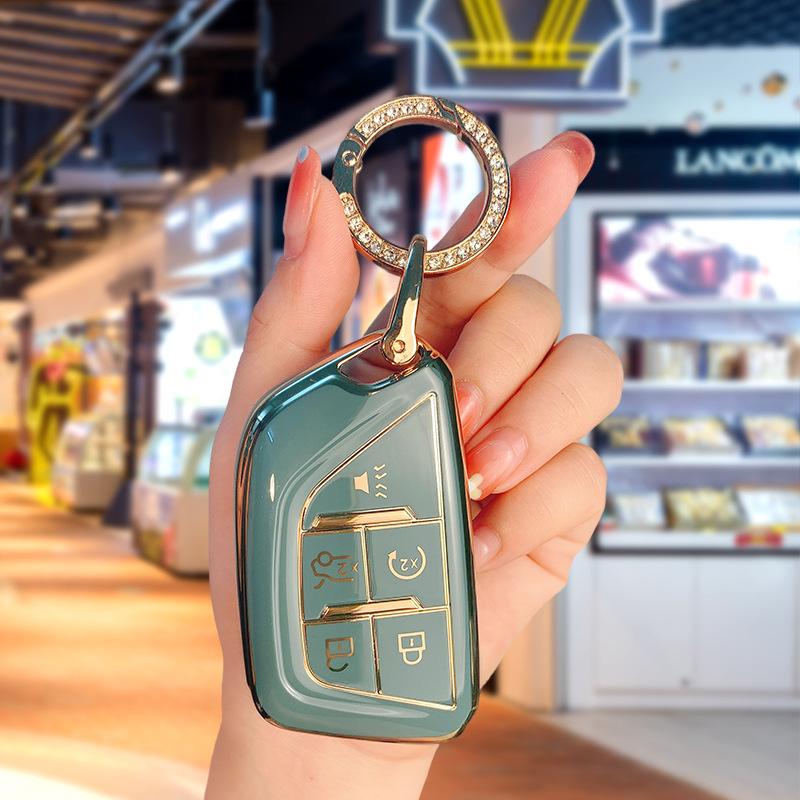 Cadillac Key Case Full Cover for CT5, CT4, CT6, XT5, XT4, XT6, ATSL - High-End Car Shell Buckle