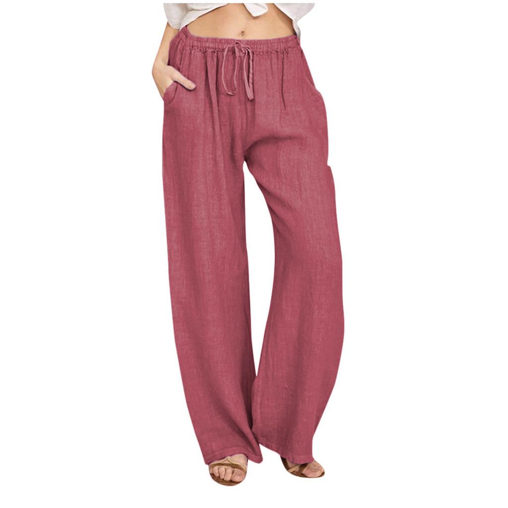 Women's Casual Wide-leg Pants Loose Plus Size Breathable Light Pants