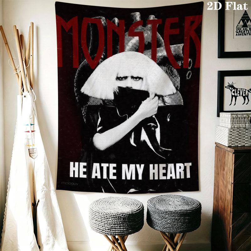 Lady Gaga Wall Hanging Printed Fabric Blanket Decorative Tapestries for Bedroom Living Room Home Decor