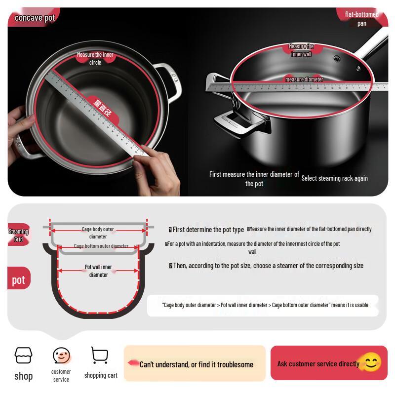 Универсальная пароварка-вставка onlycook из нержавеющей стали 316