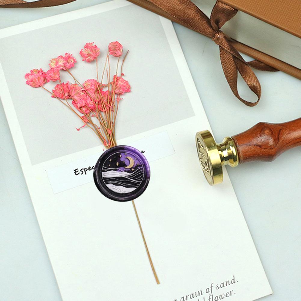 Ретро печать сургучный штамп с головками Солнца, Луны и звезд, круглые уплотнительные штампы, печать, огненный лак, печать, декор для скрапбукинга, инструменты «сделай сам»