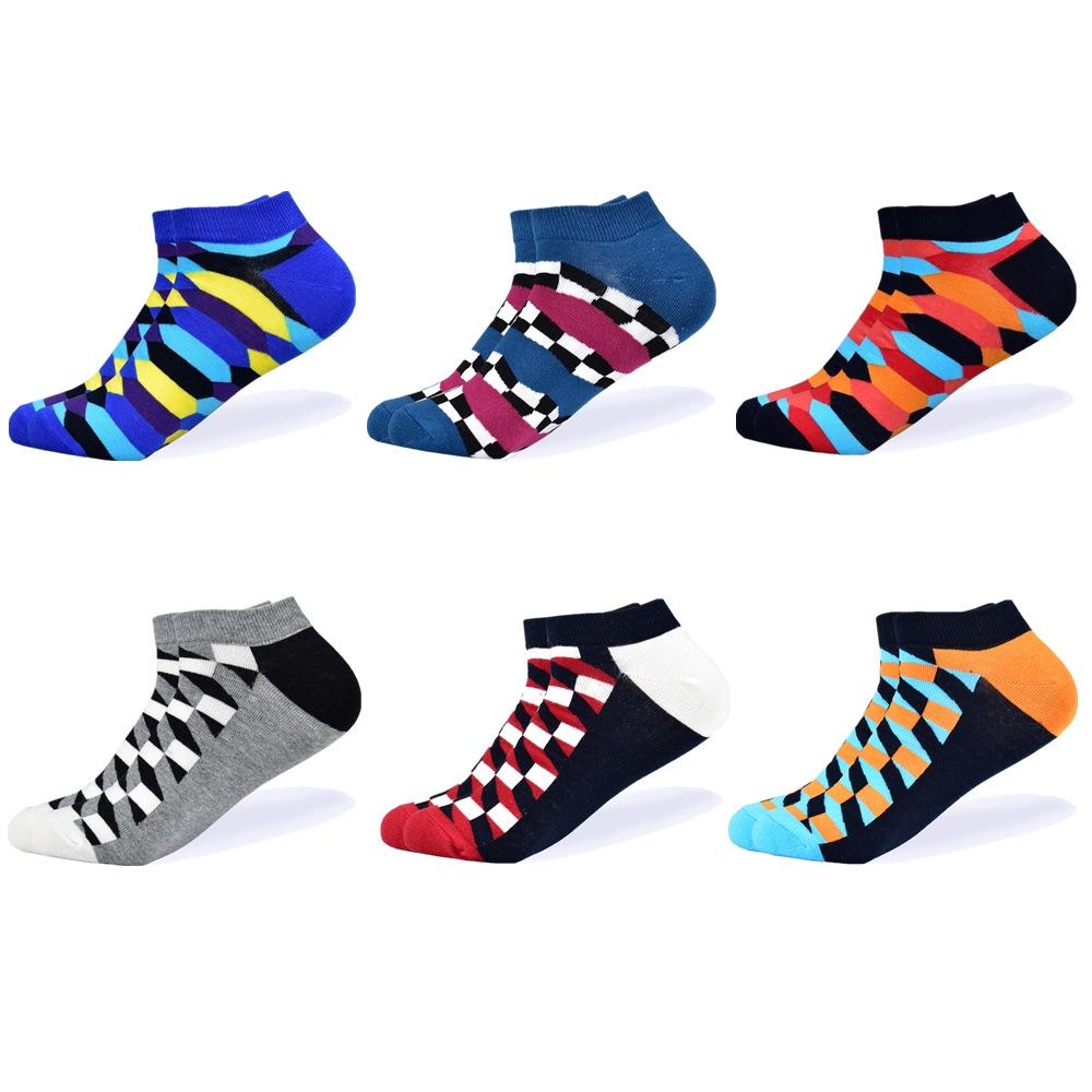 Socks Men's Invisible Short Summer Socks Quality Business Casual Spring Color Combed Cotton Boat Socks