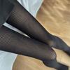 Вязаные чулки в рубчик, колготки для женщин, сексуальные прозрачные полосатые колготки, женские однотонные облегающие цельные летние женские колготки, чулки на ножках, трикотаж