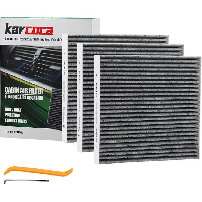 CF11671 Cabin Air Filter With Activated Carbon Compatible With RAM 1500 2500 3500 2016-2024, RAM 4500 5500 2016-, MAZDA CX-7 2007-2012(3 Pack)