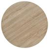 Bistro Table MDF and Steel Round 60 x 75 cm Oak Effect