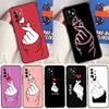 Чехол для телефона Samsung Galaxy A05 A06 A16 A54 A34 A14 A55 A35 A15 A53 A33 A13 A22 A32 A52 с K-pop жестом 'Сердце пальцами'