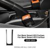 Real Soft Carbon Fiber Sticker For Mercedes Benz Smart 453 Fortwo/Forfour 2016-2025 Car Gear Handbrake Panel Trim Accessories