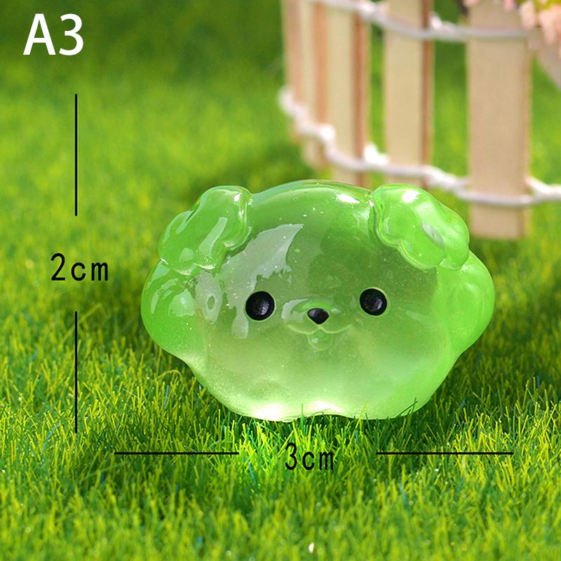 1 шт. Мини светящиеся милые животные микро украшения миниатюрные животные горшечные украшения домашние микро ландшафтные аксессуары