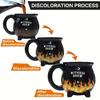 Witches Brew Cauldron Mug Magic Heat Color Changing Ceramic Coffee Tea Cup 300ml Halloween Novelty Gift for Witch