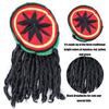 Halloween Hat Jamaican Woolen Knitting Hat Black Dreadlocks Wig Fake Braid Wig Beret Hat Ethnic Style Reggae Hat