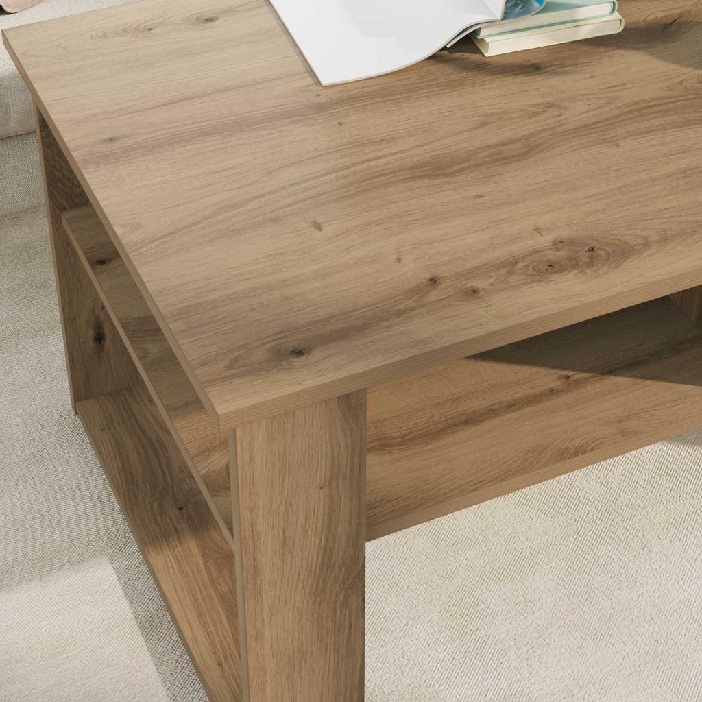 Artisan Oak Coffee Table 96 x 54 x 44 cm Engineered Wood