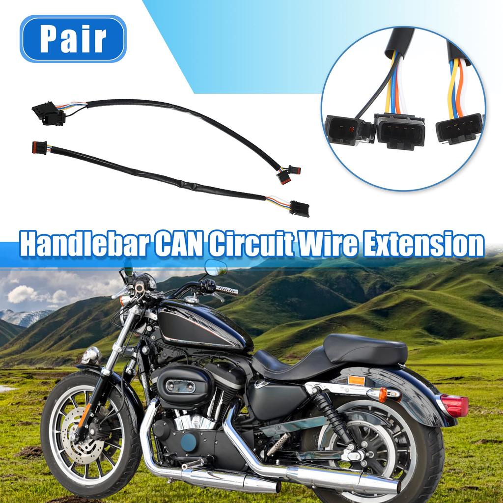 X AUTOHAUX Handlebar Bus Circuit Wire Extension Harness 29cm Sportster Handlebar Wire Extension