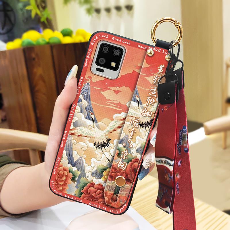 Silicone For Mom Phone Case For Sharp Aquos Zero6/Aquos Air Waterproof Dirt-resistant Kickstand Anti-dust Wristband Ring