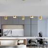 Modern Minimalist Pendant Light LED Strips Hanging Lamp Chandelier Lighting Fixture for Kitchen Bar Dining Room Table