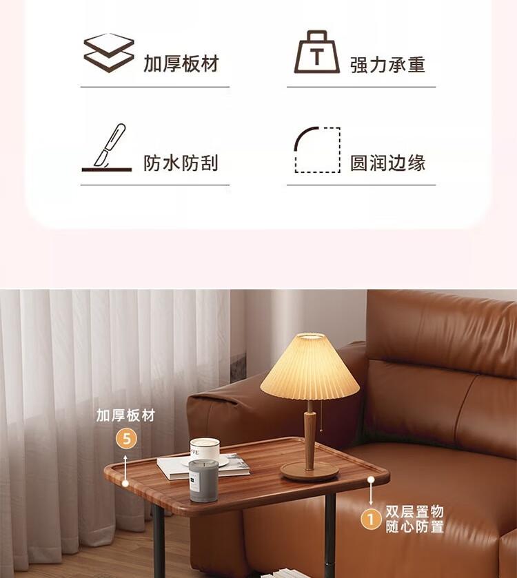 Retro, medieval style, movable sofa, side table, balcony, small tea table, high-end bedside cabinet, small tea table, small cart