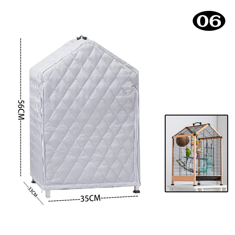 Зимний теплый чехол для клетки для птиц, хлопковый стеганый чехол для клетки, навес, защита от дождя, аксессуары для клетки для попугаев