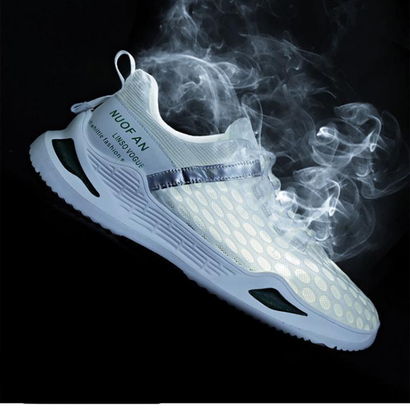 Summer Mesh Air Sneakers For Men New Men 'S Shoes Fashion Daily Casual Shoes Lace -Up Breathable Running Sports Shoes