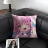 H-Hololive M-Minato Aquas Наволочка Натуральный Лен Органическая Ткань Двусторонний Принт Диван Домашний Декор Подарок Наволочка