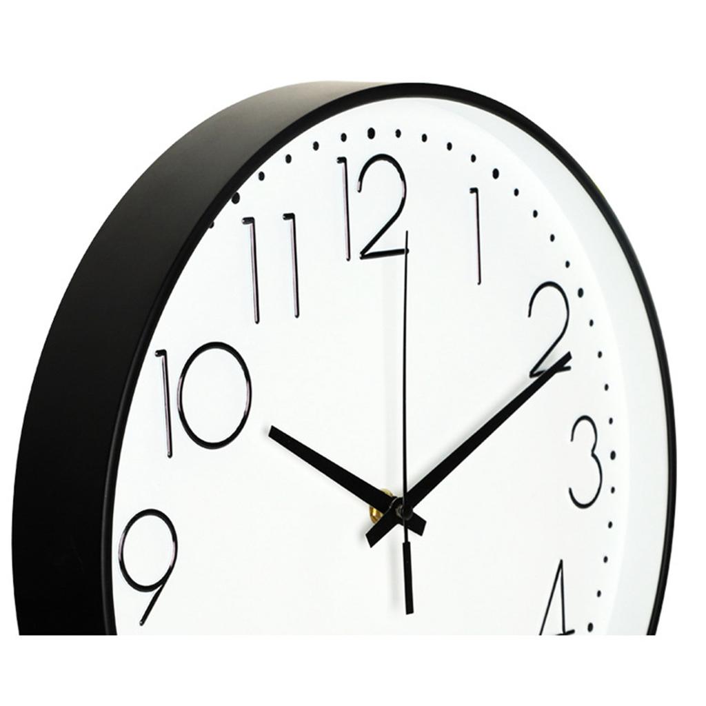 8-дюймовые бесшумные настенные часы, не тикающие, декоративные, легко читаемые, круглые настенные часы для гостиной дома