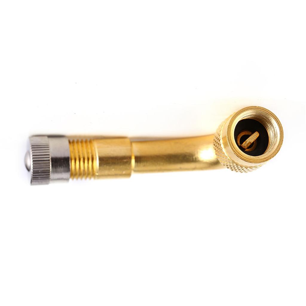 Air Tyre Valve Extension 90 Degree Brass Adaptor Auto Car Tire Stem Extender