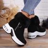 Winter Non-Slip Snow Boots Women Fashion Faux Fur Plush Platform Ankle Boots Woman Air Cushion Warm Cotton Padded Shoes