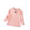 Хлопковая рубашка поло с длинным рукавом для девочек - Осенний корейский колледж-стиль