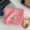 Solid color knitted small scarf with wool atmosphere Women's thickened neck protection in winter, cold protection and warm scarf tide