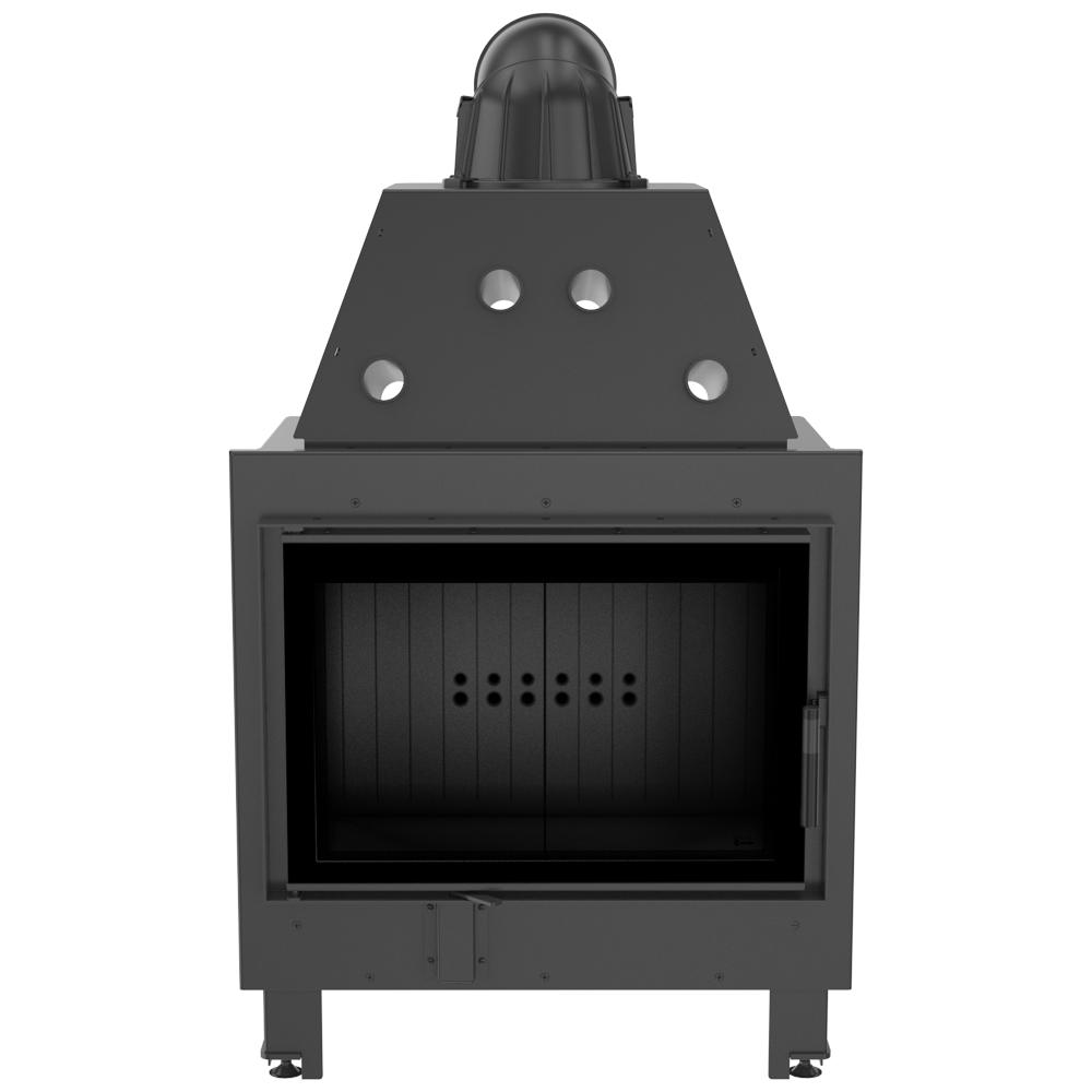 Steel fireplace KRATKI MBO 15 kW Ø 200 black thermotec