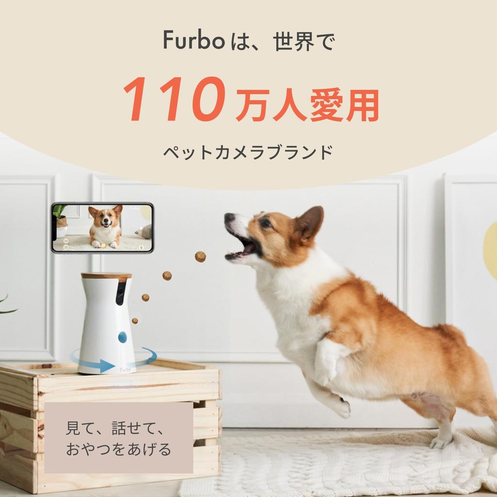 Furbo Dog Camera View Furbo Pet Camera for Dogs and Home Automatic Compatible with Compatible with iPhone Cats [New Model] - 360° Cats, Sitting,