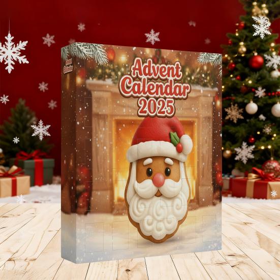 Gingerbread Cookies Advent Calendar 2025 24 Days Christmas Countdown with Mini Ornaments Set Holiday Gift for Kids And Family